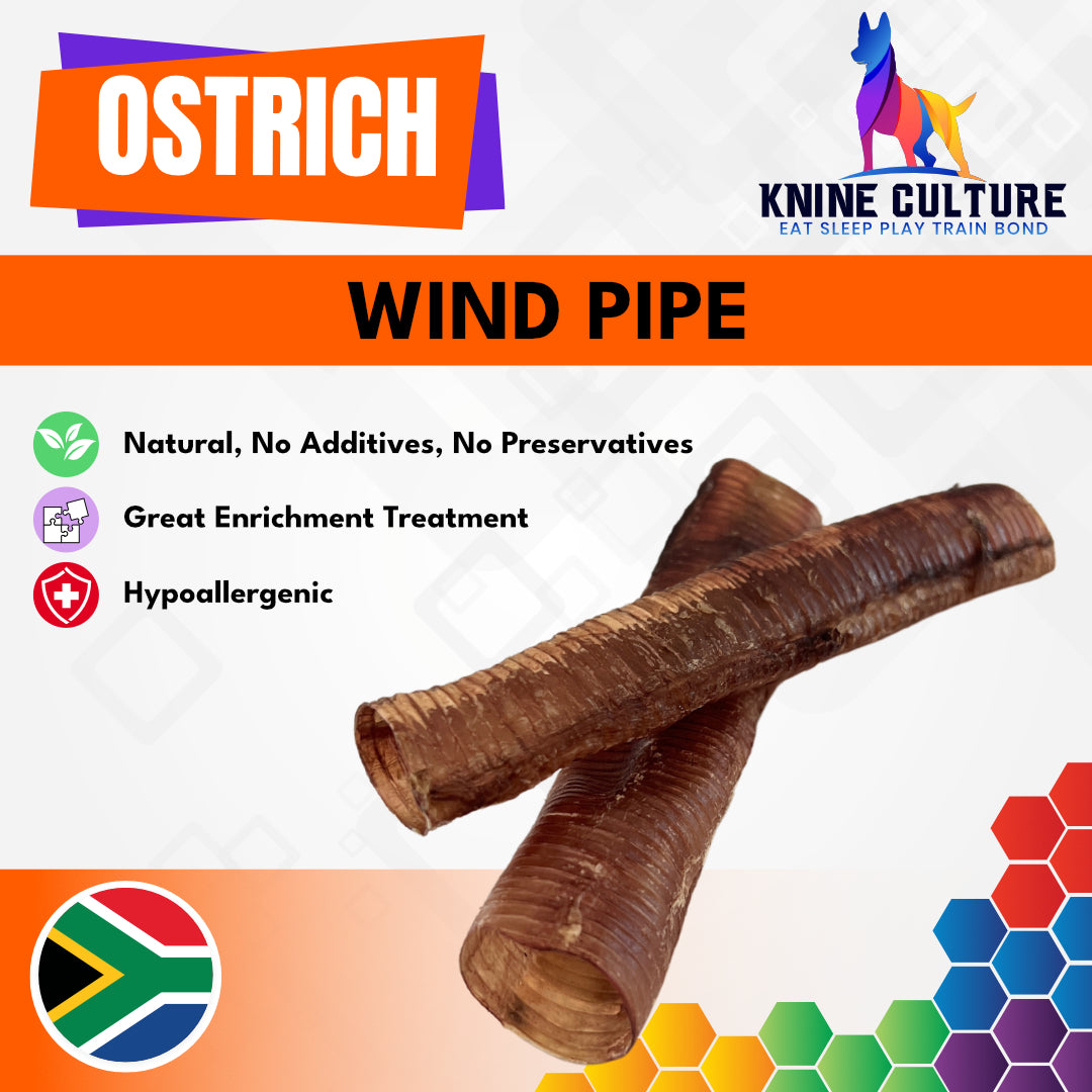 Ostrich Windpipe (Trachea) (Pack of 2 | 30cm Each) - k9culture Knine Culture