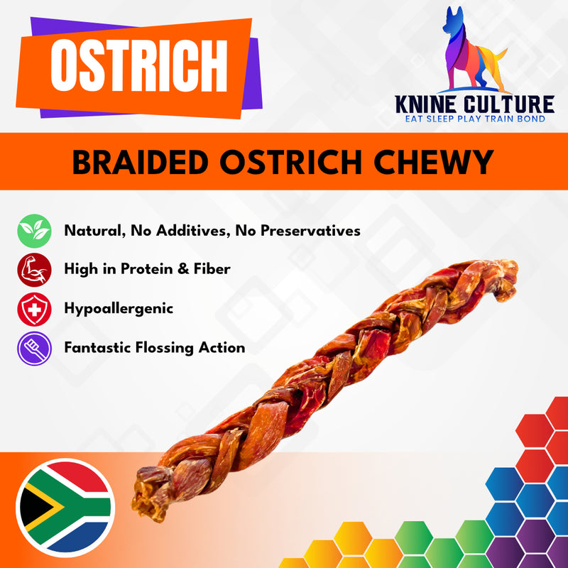 Ostrich Braided Offal (4 Pcs)