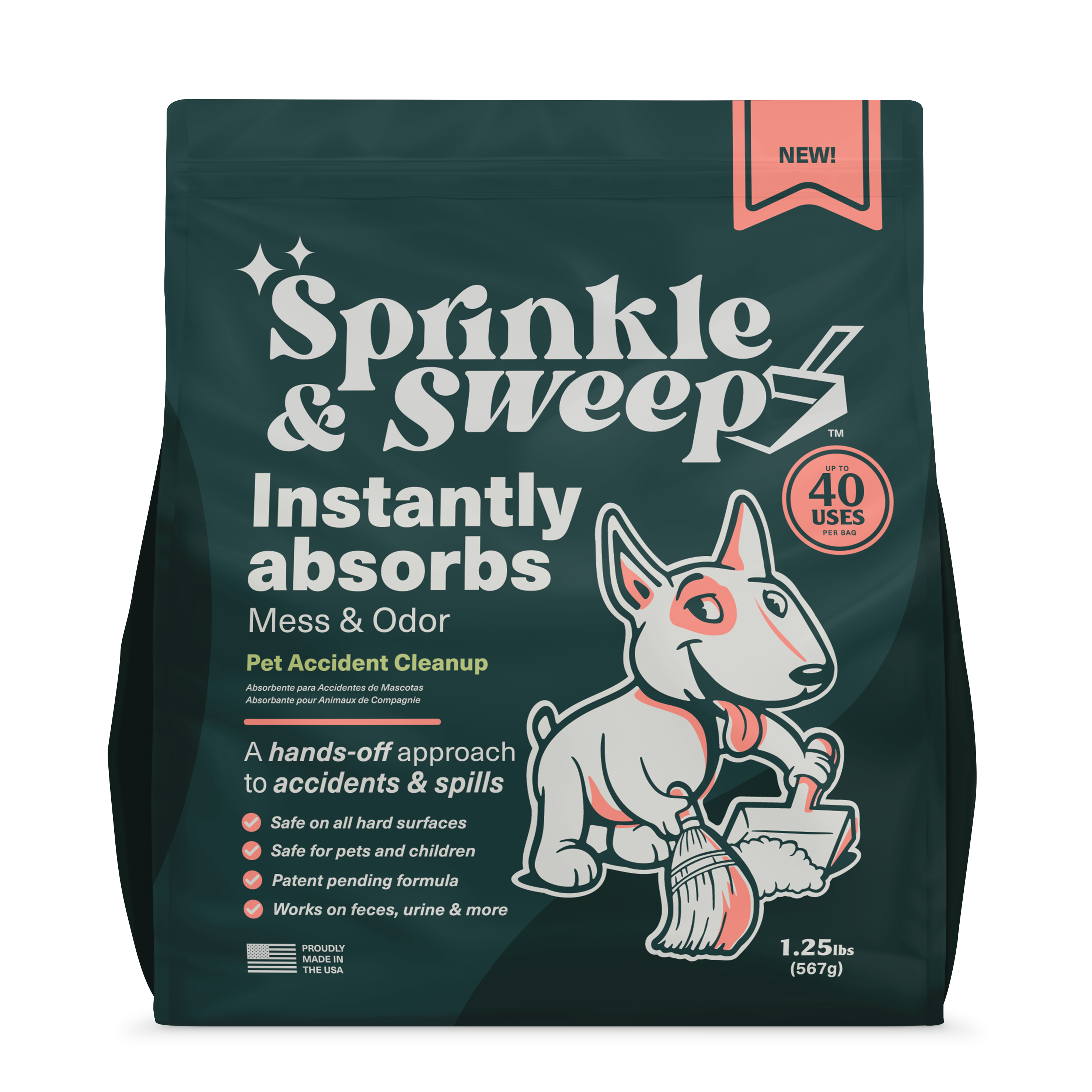 Sprinkle & Sweep | Pet Accident Cleanup, In a Snap! - k9culture Sprinkle & Sweep
